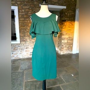 Dark green midi dress